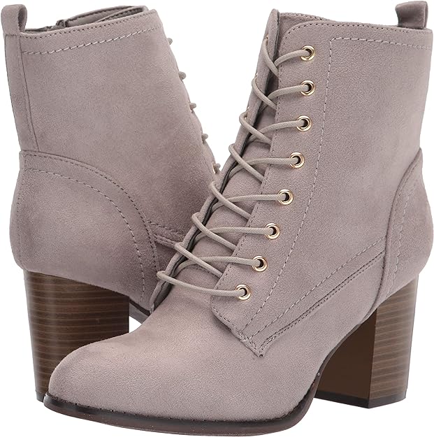 Journee Collection Women's Baylor Faux Suede Ankle Boots Color Gray Size 8.5M