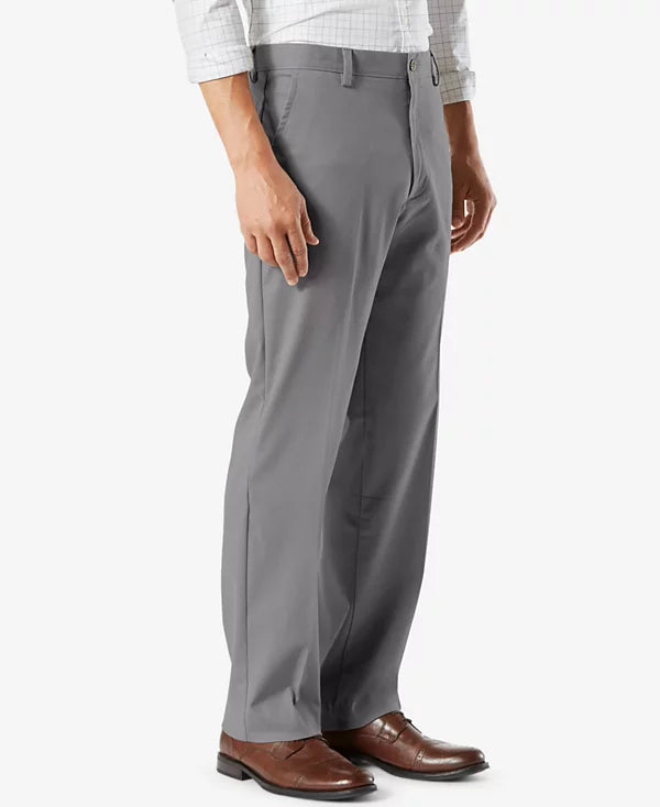 Dockers Men's Easy Classic Fit Khaki Stretch Pants Burma Grey W40xL32