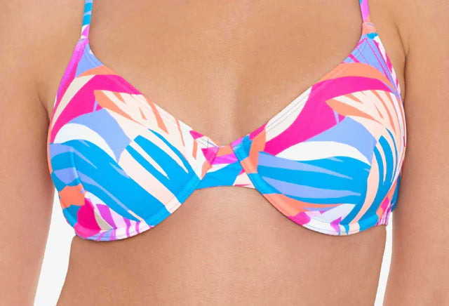 Salt + Cove Juniors Tropical Breeze Underwire Bikini Top  Multicolor Size L