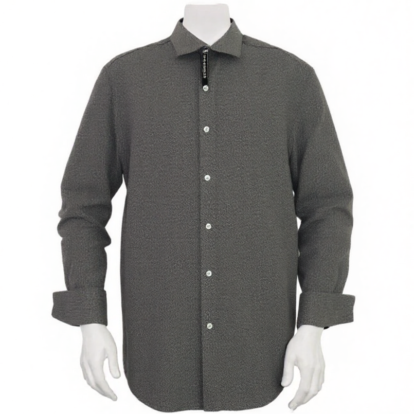 Thomas Sterling Men's Performance 4-Way Stretch Dress Shirt  Black Size M 15/15.5 34/35