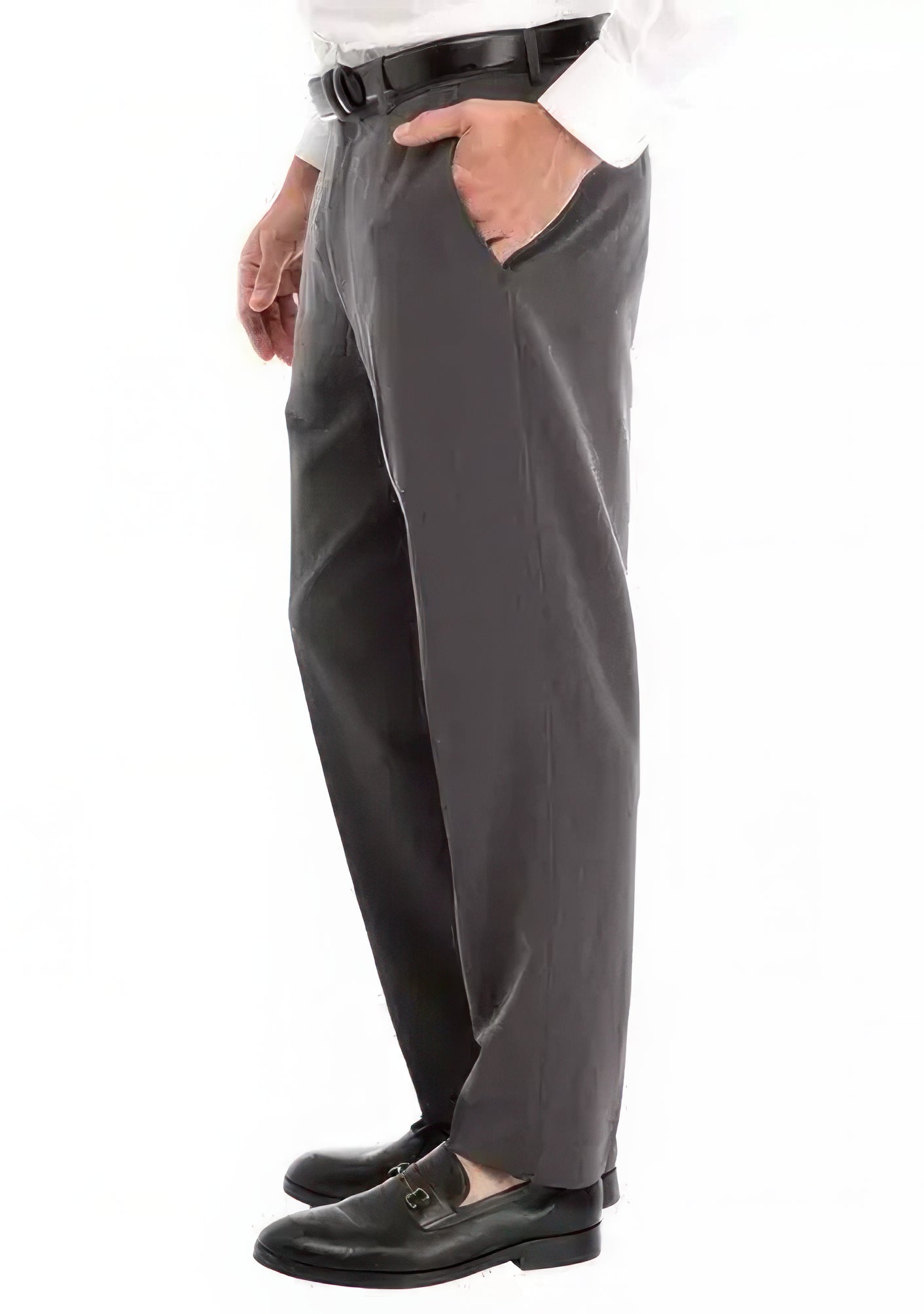 Nautica Men's Performance Stretch Dress Pants Color Mid Gray W42xL30