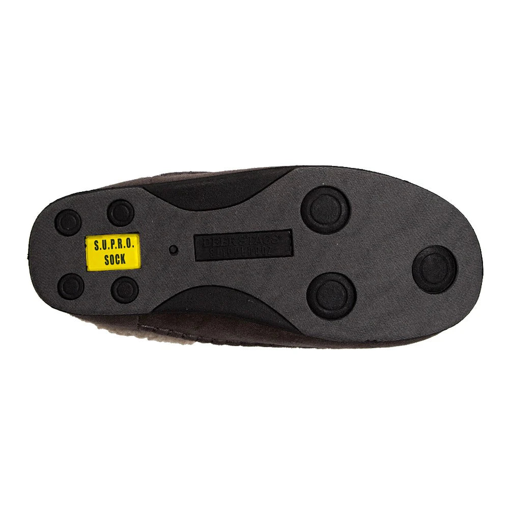 Deer Stags Men's Nordic S.U.P. Nordic Slippers Color Charcoal Size 12M