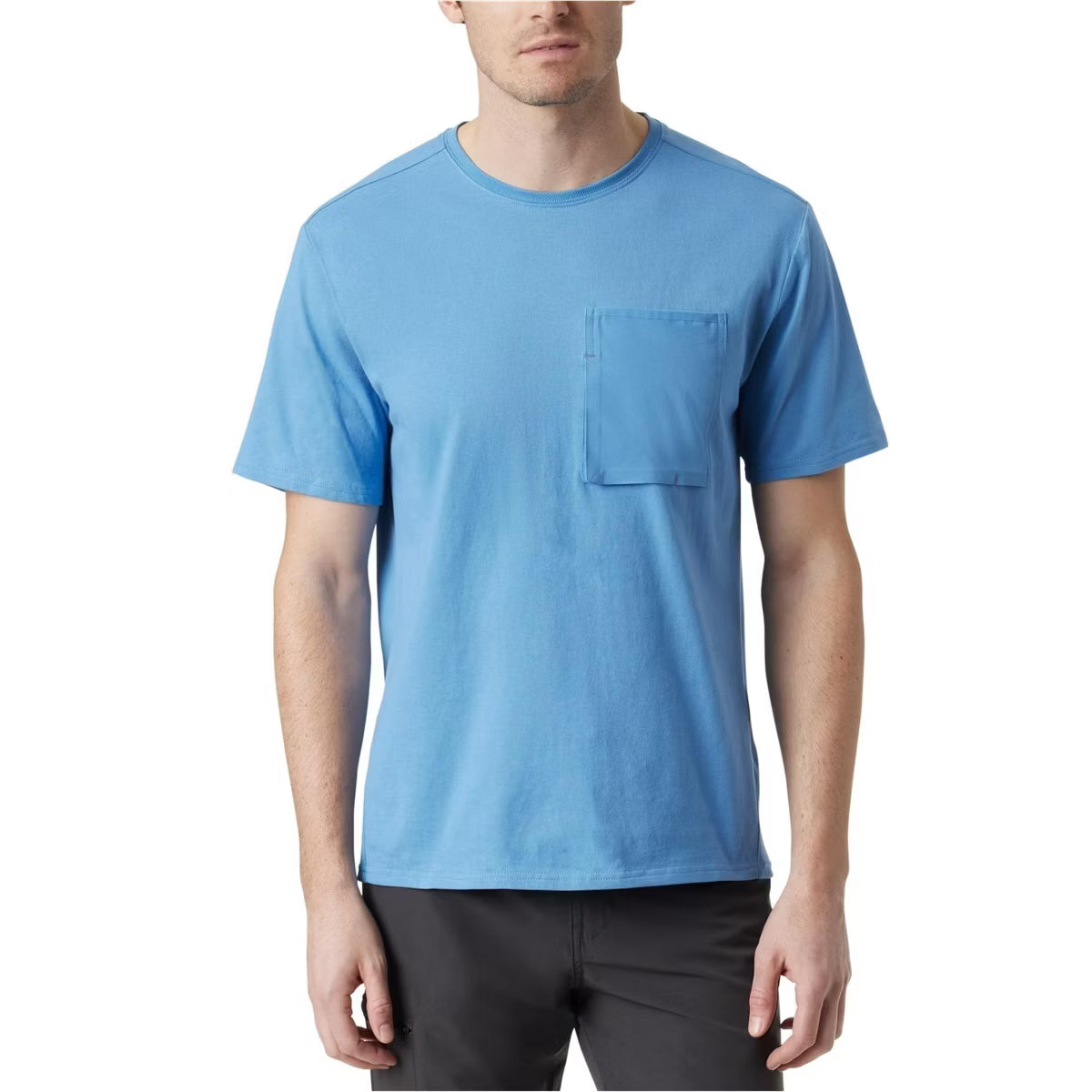 BASS OUTDOOR Men's Short-Sleeve Pocket T-Shirt Blue Jasper Size XL