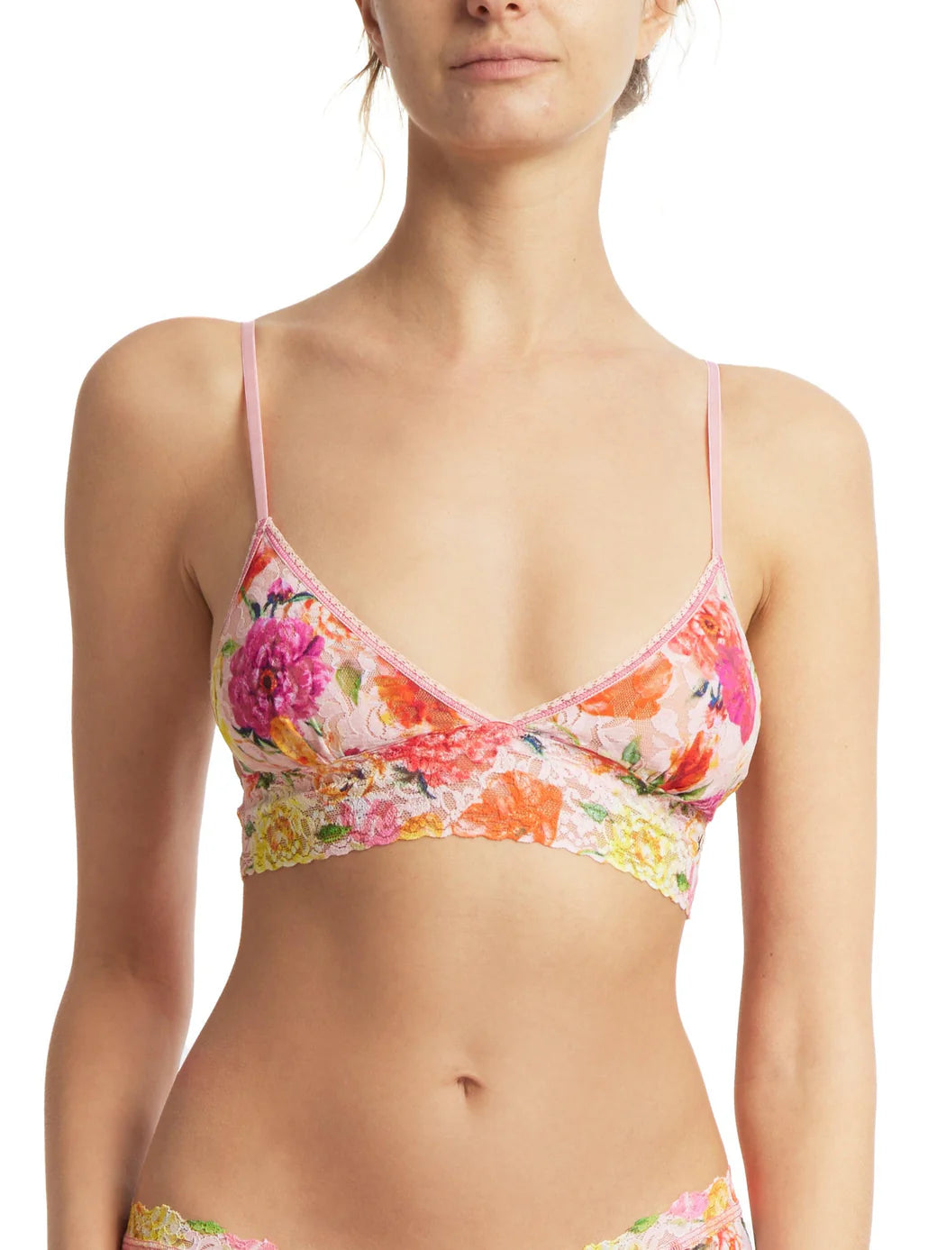 hanky panky Bring Me Flowers Bralette Color Coral Size S