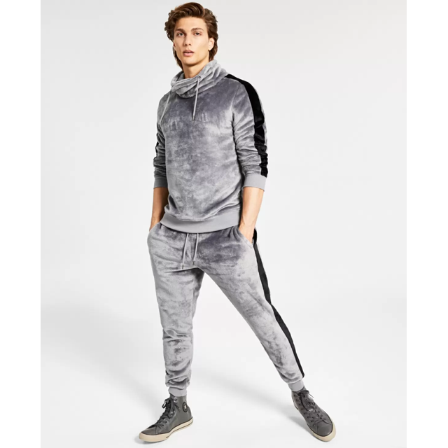INC International Concepts Men's Funnel-Neck Sweatshirt Color Heather Gray Size L