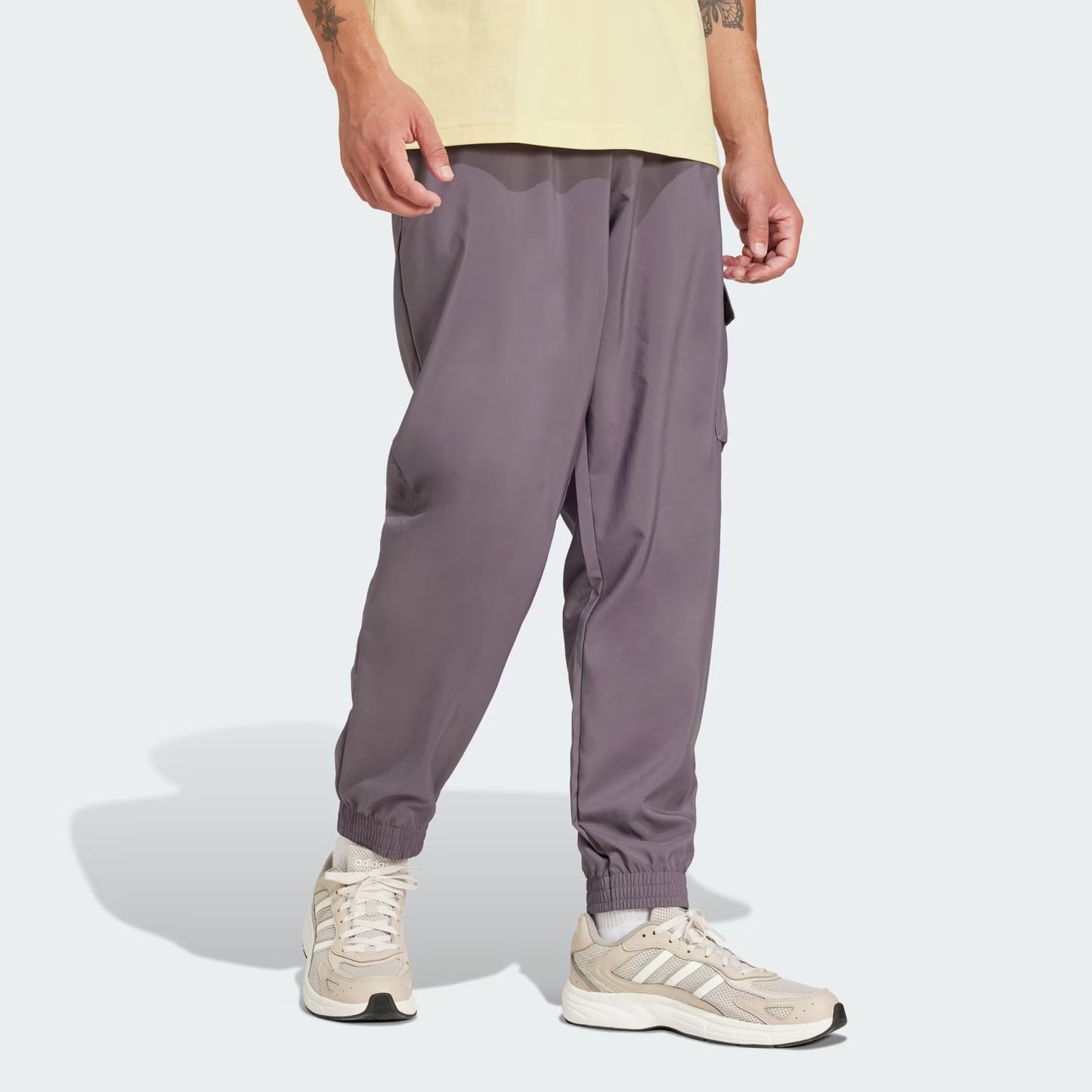 adidas Men's Regular-Fit Essentials Cargo Pants Gray Size L