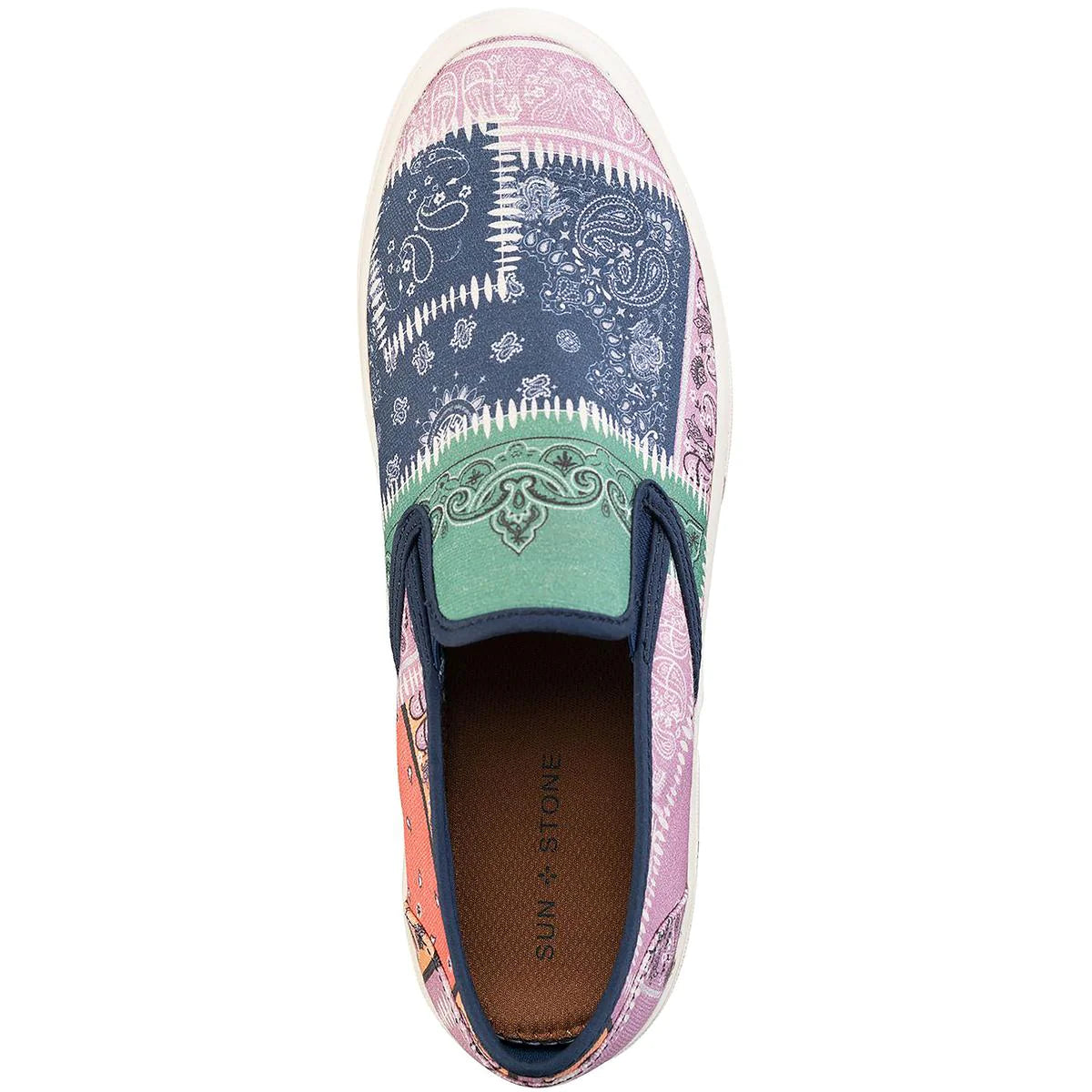 Sun + Stone Men's Reins Slip-On Sneaker Color Bandana Size 7M