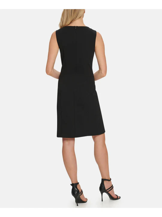 DKNY Women's Sleeveless Scoop Neck Sheath Dress Color Black Size 2