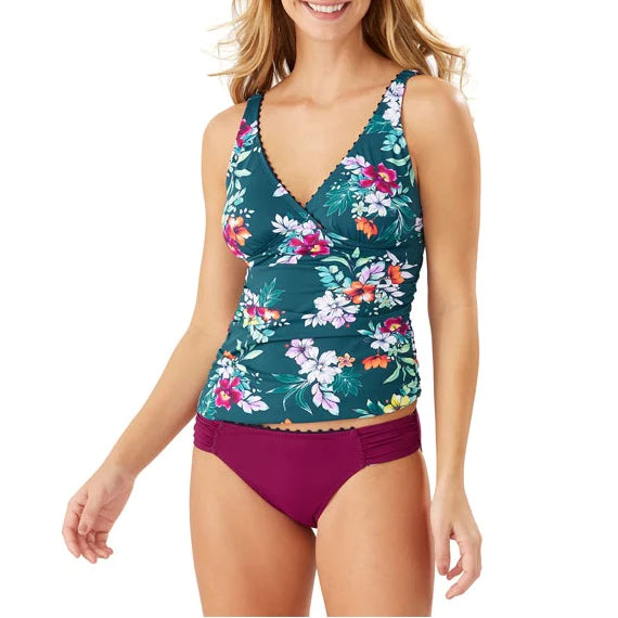 Tommy Bahama Reversible Side Shirred Hipster Bikini Bottom Color Caledon Sea Size XS