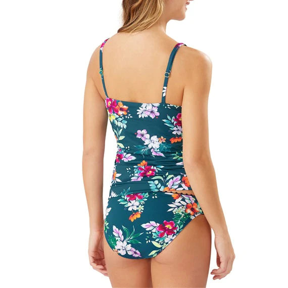 Tommy Bahama Reversible Side Shirred Hipster Bikini Bottom Color Caledon Sea Size XS