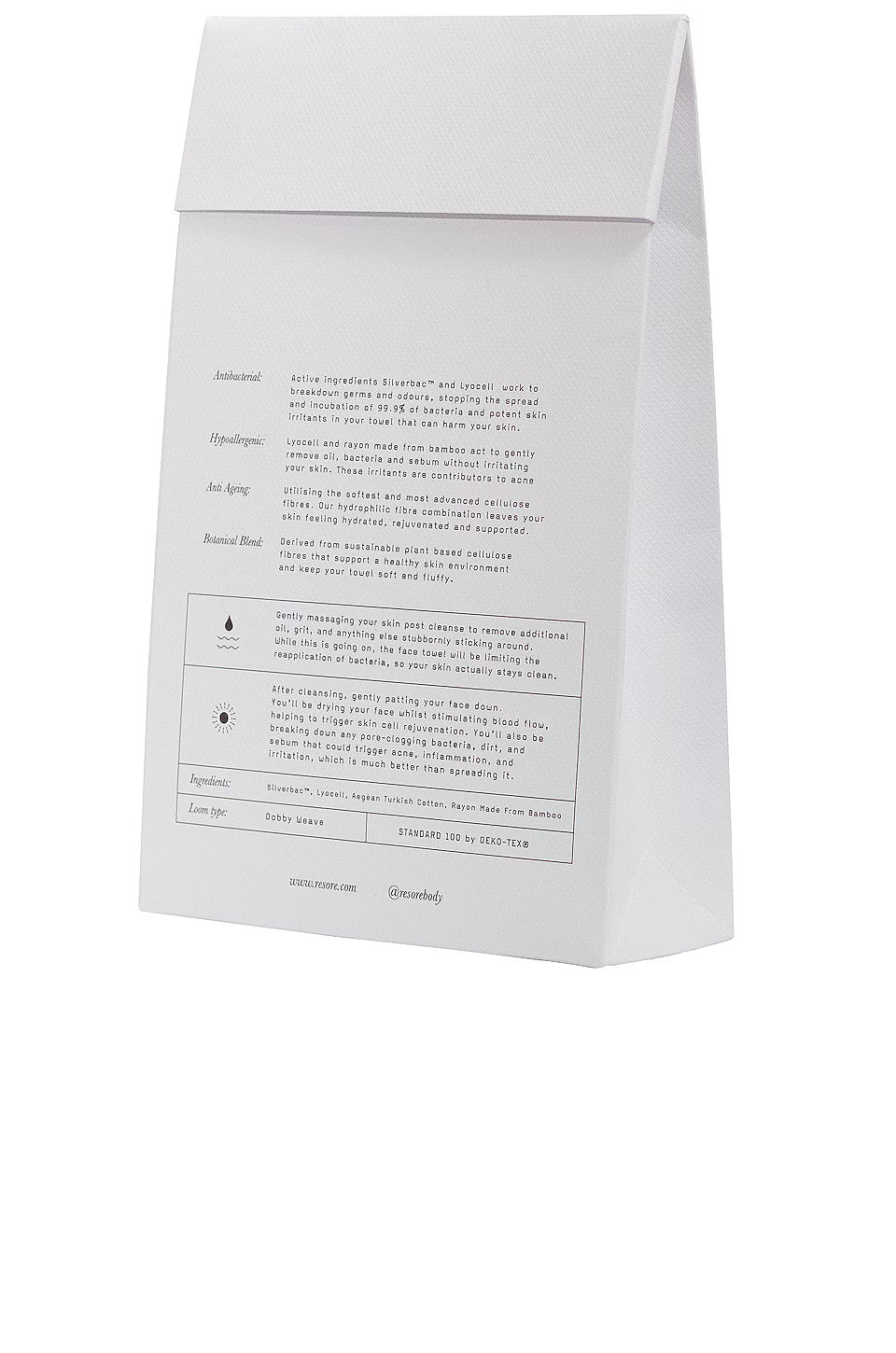 resore Wash Cloth - White