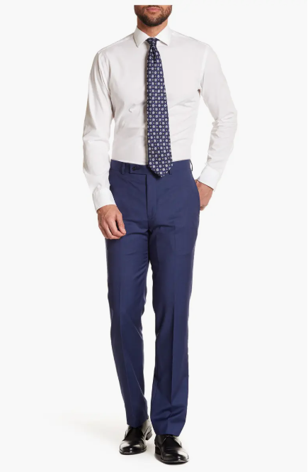 Calvin Klein Men's Wool Suit Separates Pants Color Bright Blue W30xL30