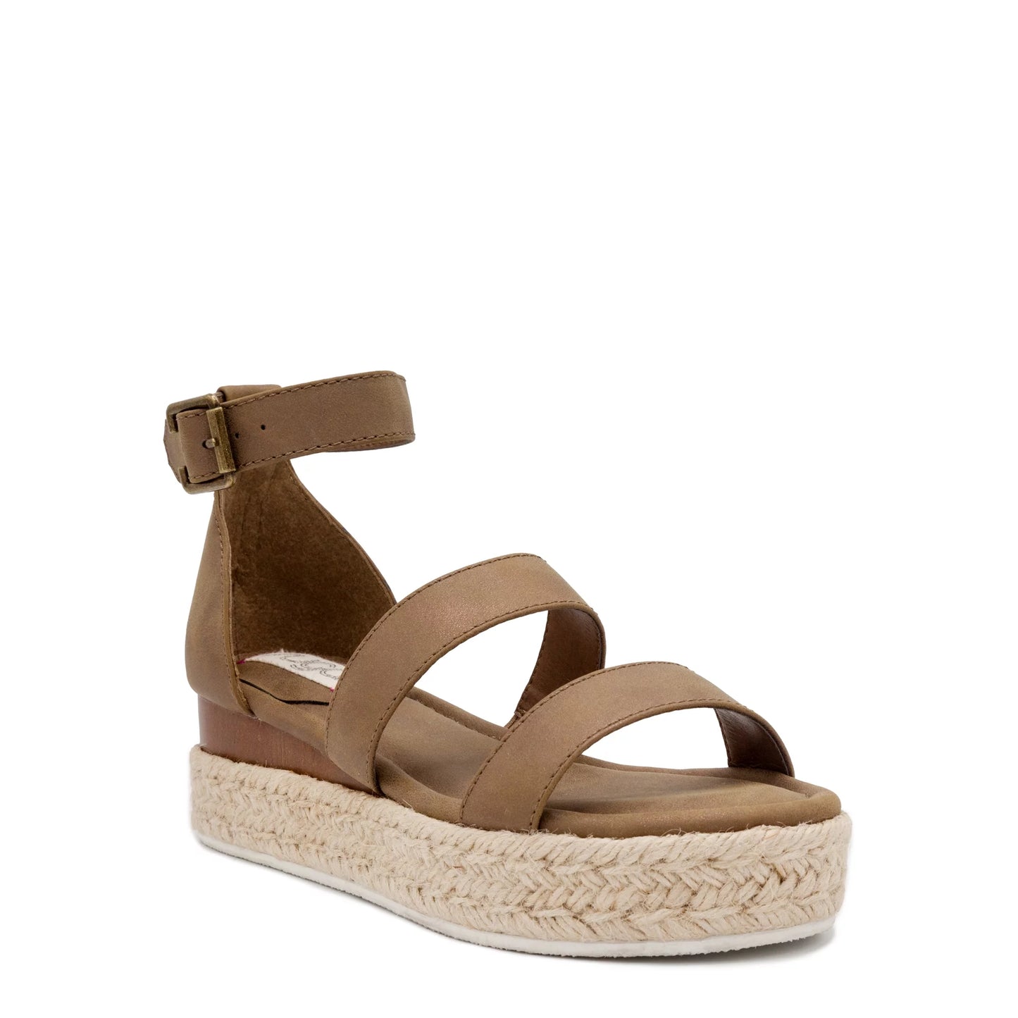 Sugar Women's Tahini Platform Wedge Sandals Color Bronze Size 6.5M