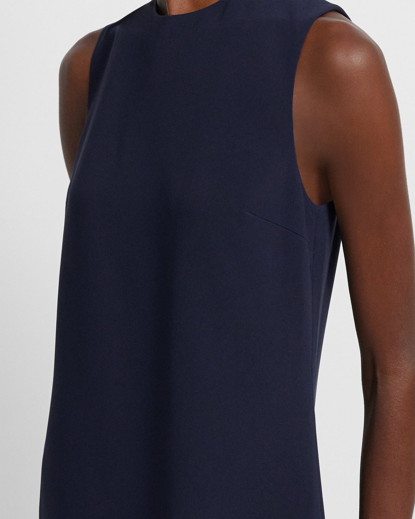 Theory Women's Admiral Crepe Shift Dress Color Nocturne Navy Size 4