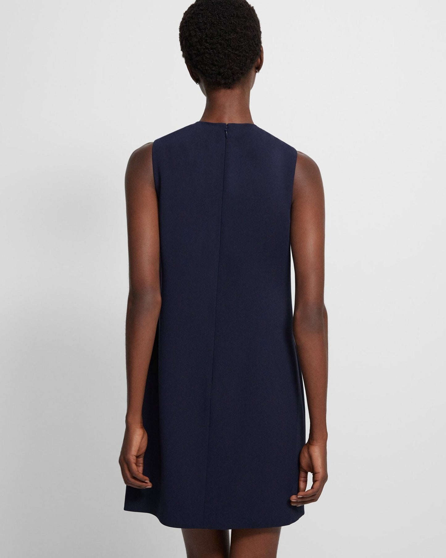 Theory Women's Admiral Crepe Shift Dress Color Nocturne Navy Size 4