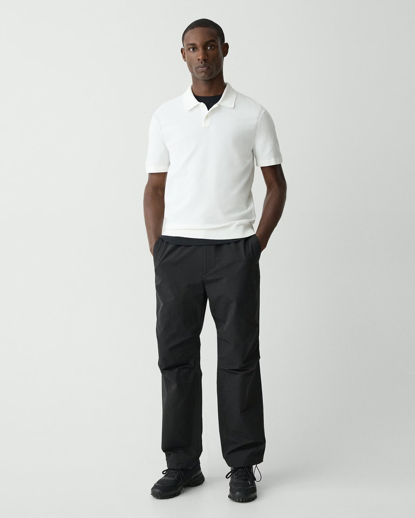 Theory Men's Goris Polo Shirt Light Bilen Size M
