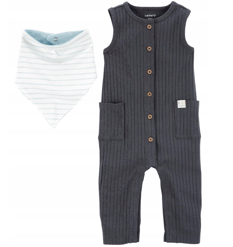 Carters Baby Boys 2-Piece Jumpsuit Set Color Navy Size 9 months