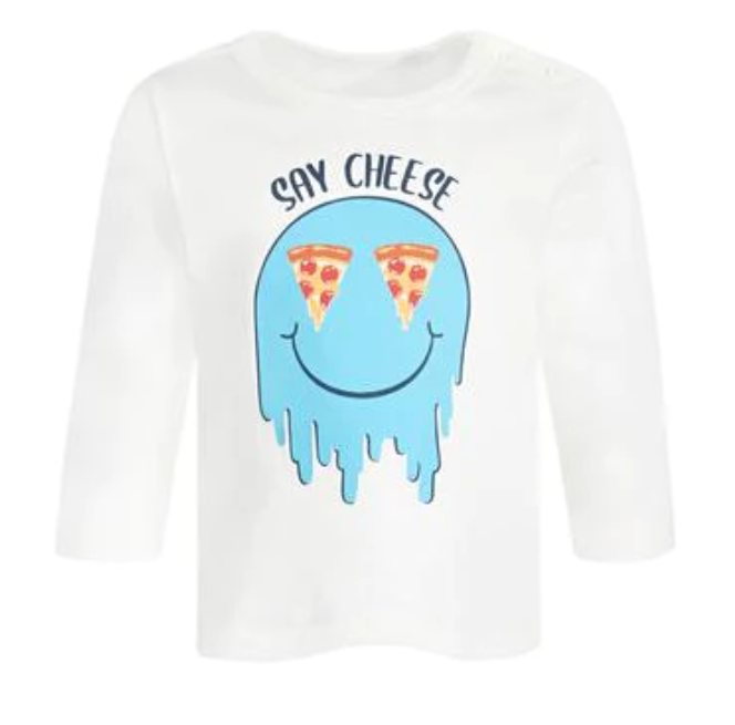 First Impressions Toddler Boys Say Cheese Long-Sleeve T-shirt Color Angel White Size 4T
