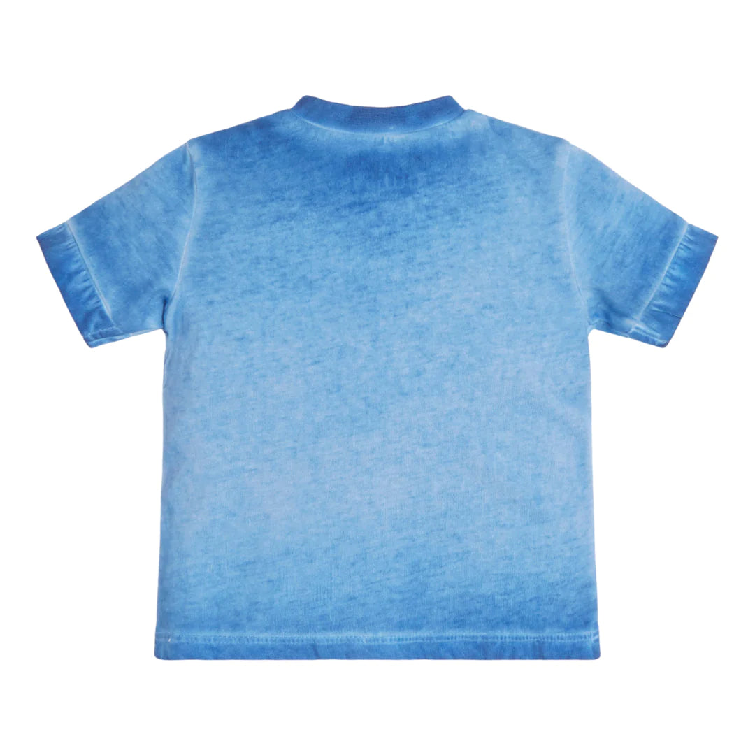 GUESS Boys' Embroidered Logo Washed Jersey T-Shirt Color Thai Sapphire Size 18