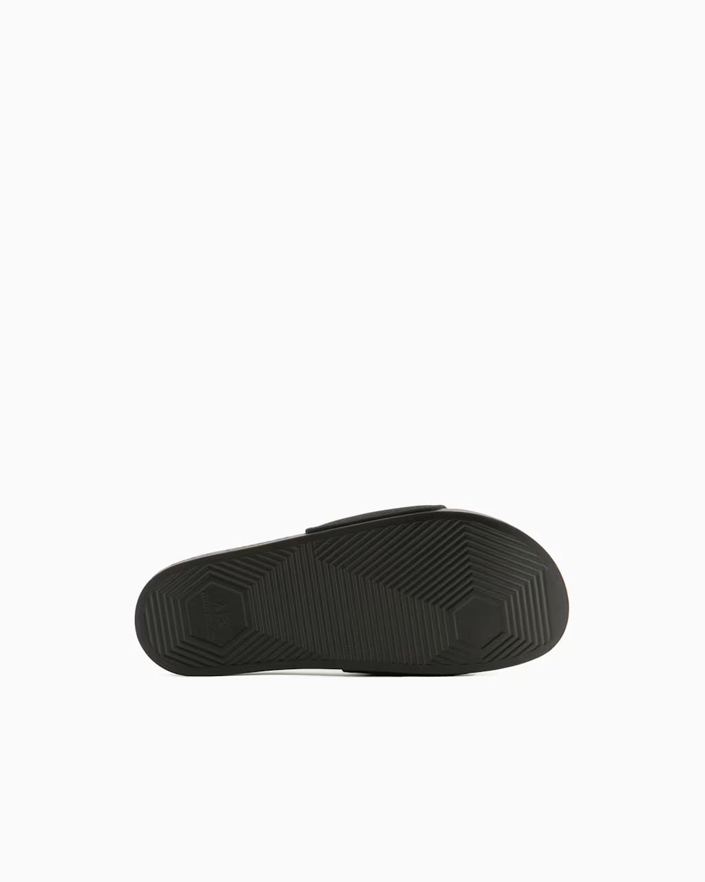 A/X Armani Exchange Men's A|X Logo Wide Strap Sliders Solid Black Size 8.5