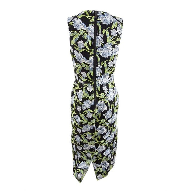 Rachel Roy Women's Embroidered Mesh Sheath Dress Color Black Combo Size 10