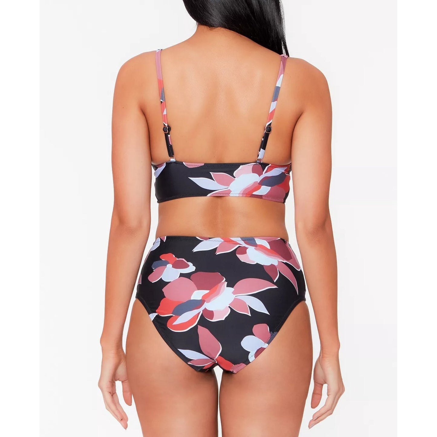 Bar III High-Rise Bikini Bottoms Color Floral Multi Size L