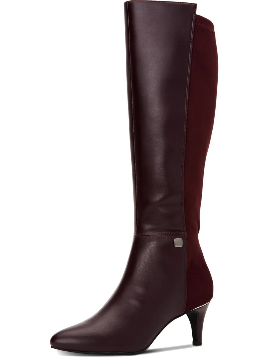 Alfani Women's hakuu Leather Pointed Toe Knee High Fashion Boots Color Red Size 6 M
