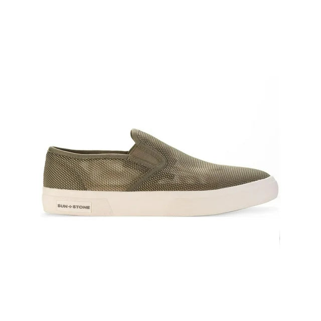 Sun+Stone Men's Lyle Slip-On Sneakers Color Olive Size 9.5