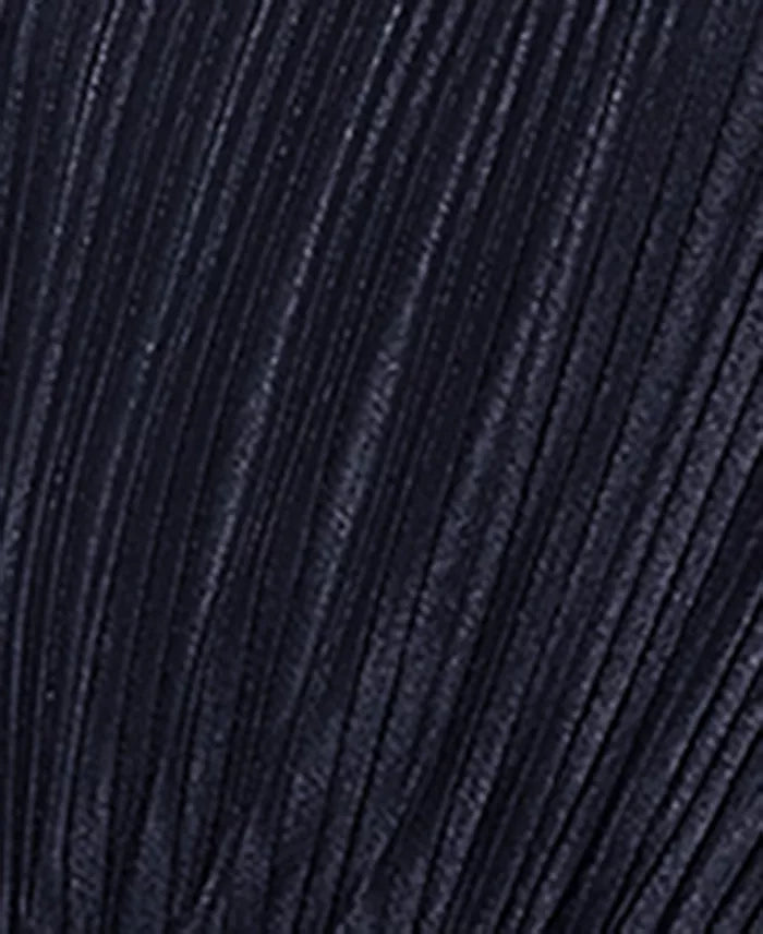 City Studios Juniors Pleated Bell-Sleeve Dress Navy Size XL