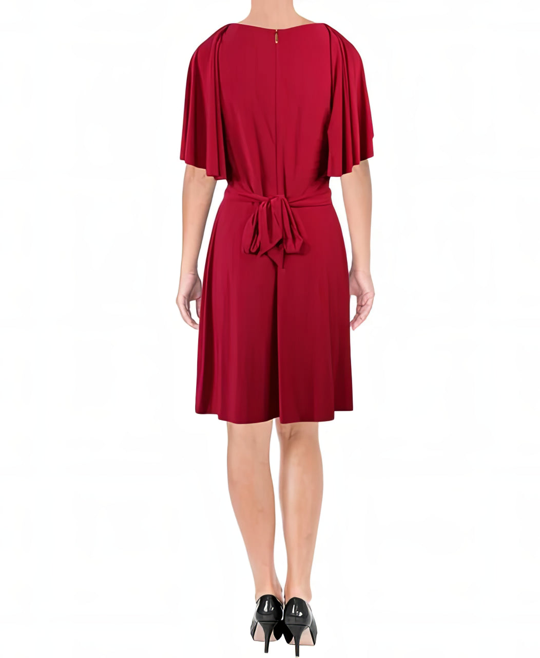 Lauren Ralph Lauren Gaelyn Bell Sleeve Jersey Scuba Dress Color Orchid Size 2