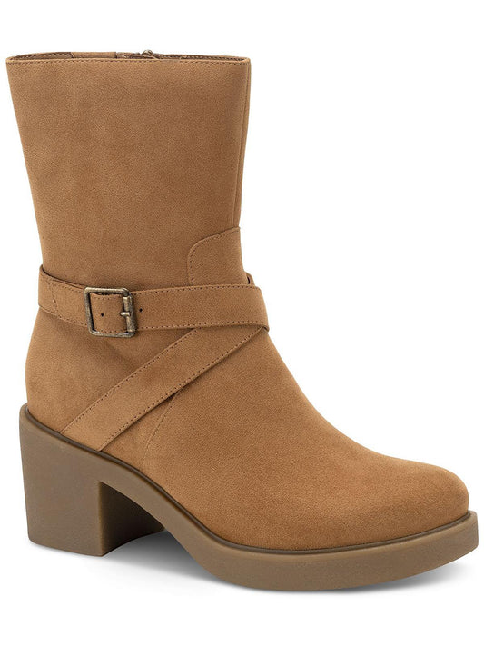Style & Co Women's Bessiee Block-Heel Booties  Color Tan Size 11M