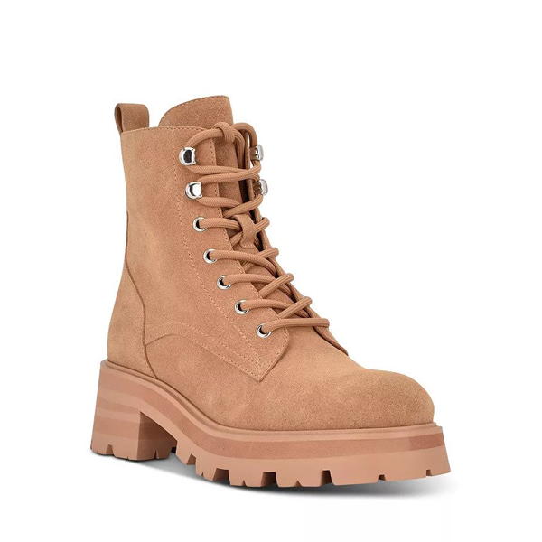Marc Fisher LTD. Women's Lucien Lace Up Booties Color Light Natural Size 5.5M