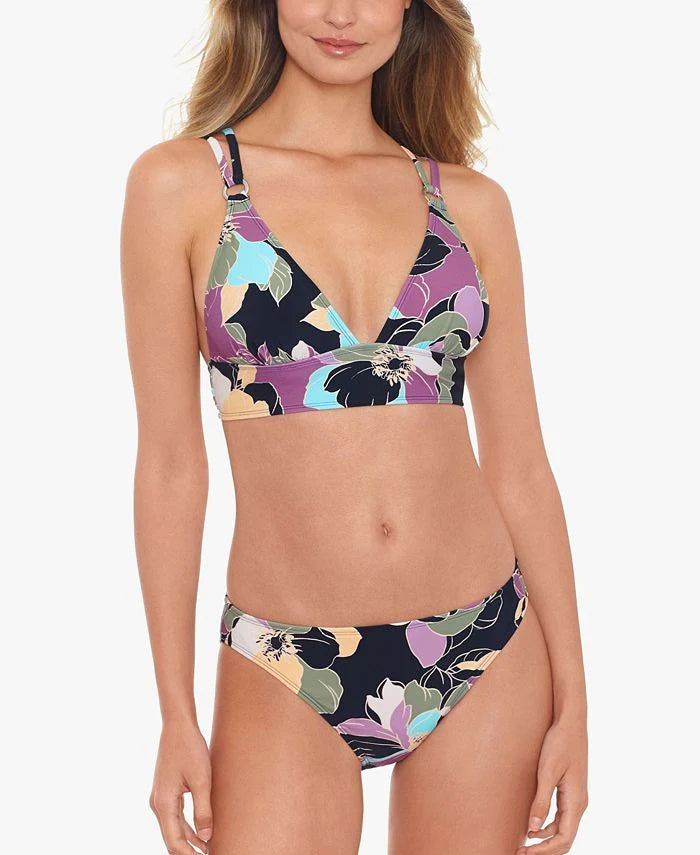 Salt Cove Juniors Midnight Bloom Hipster Bikini Bottoms  Color Black Multi Size M