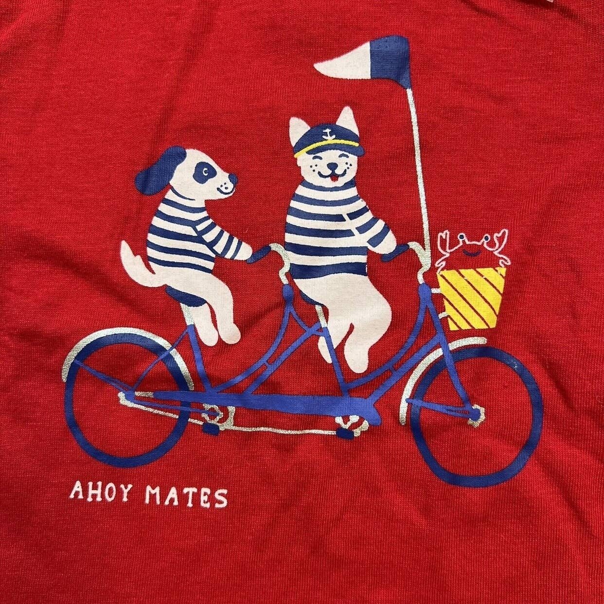 First Impressions Baby Boys Nautical Ahoy Mates Dog Bicycle Tee Color Red Size 6-9 months