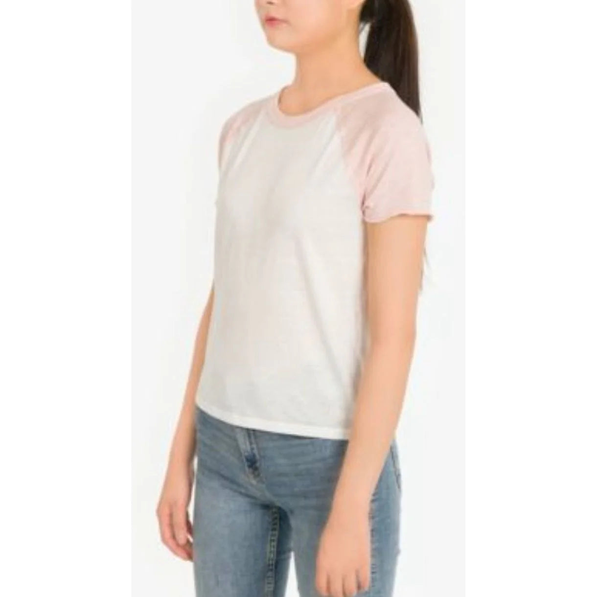 Hippie Rose Juniors Burnout Baseball T-Shirt Color Shell Pink Size S