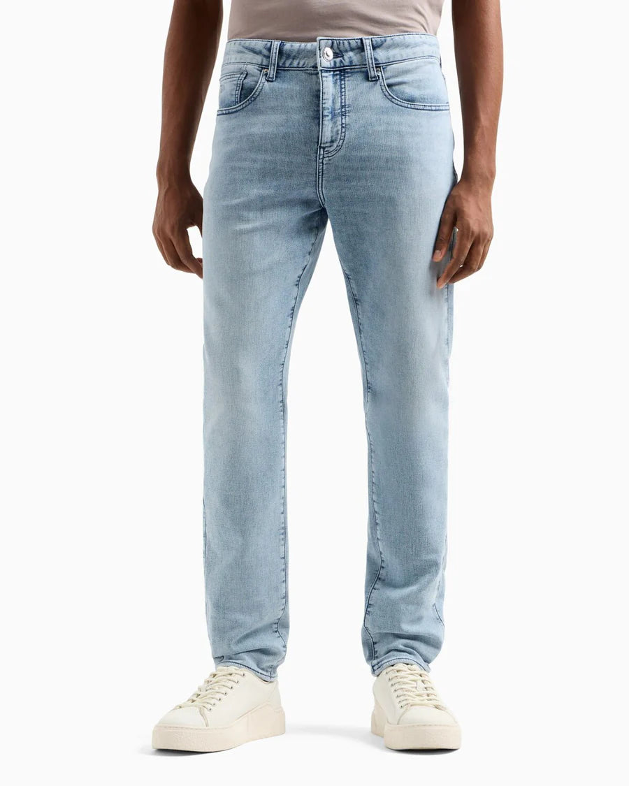 Armani Exchange Men's 5 Pocket Skinny Denim Jeans Blue Chiaro Size 34R