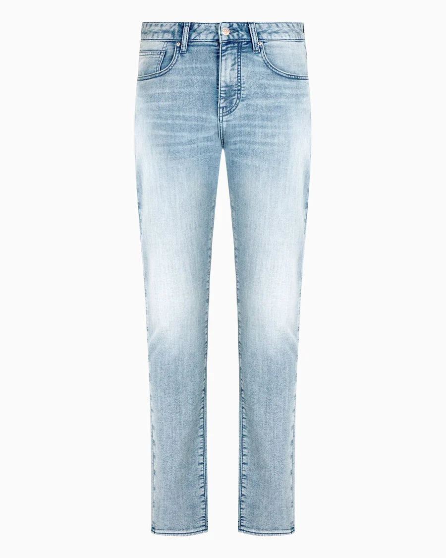 Armani Exchange Men's 5 Pocket Skinny Denim Jeans Blue Chiaro Size 34R
