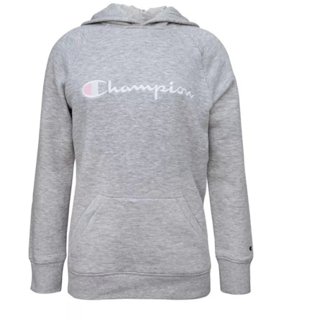 Champion Little Girls Raglan Hooded Sweatshirt Color Oxford Heather Size 5