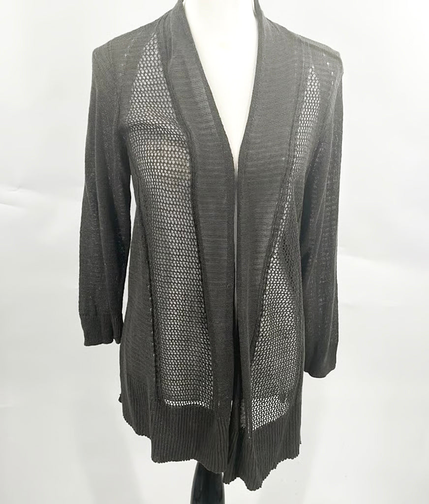 Alfani Women's Open-Stitch Kimono Cardigan Color Urban Olive Size M