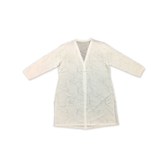 Alfani Women's Wavy-Stitch Open-Front Cardigan Color Soft White Size 2XL