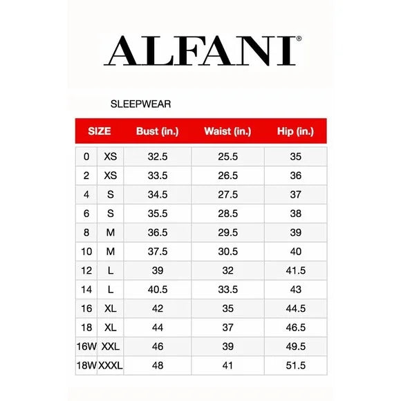 Alfani Women's Printed Pajamas Set Color Purple Tiedye Size XS