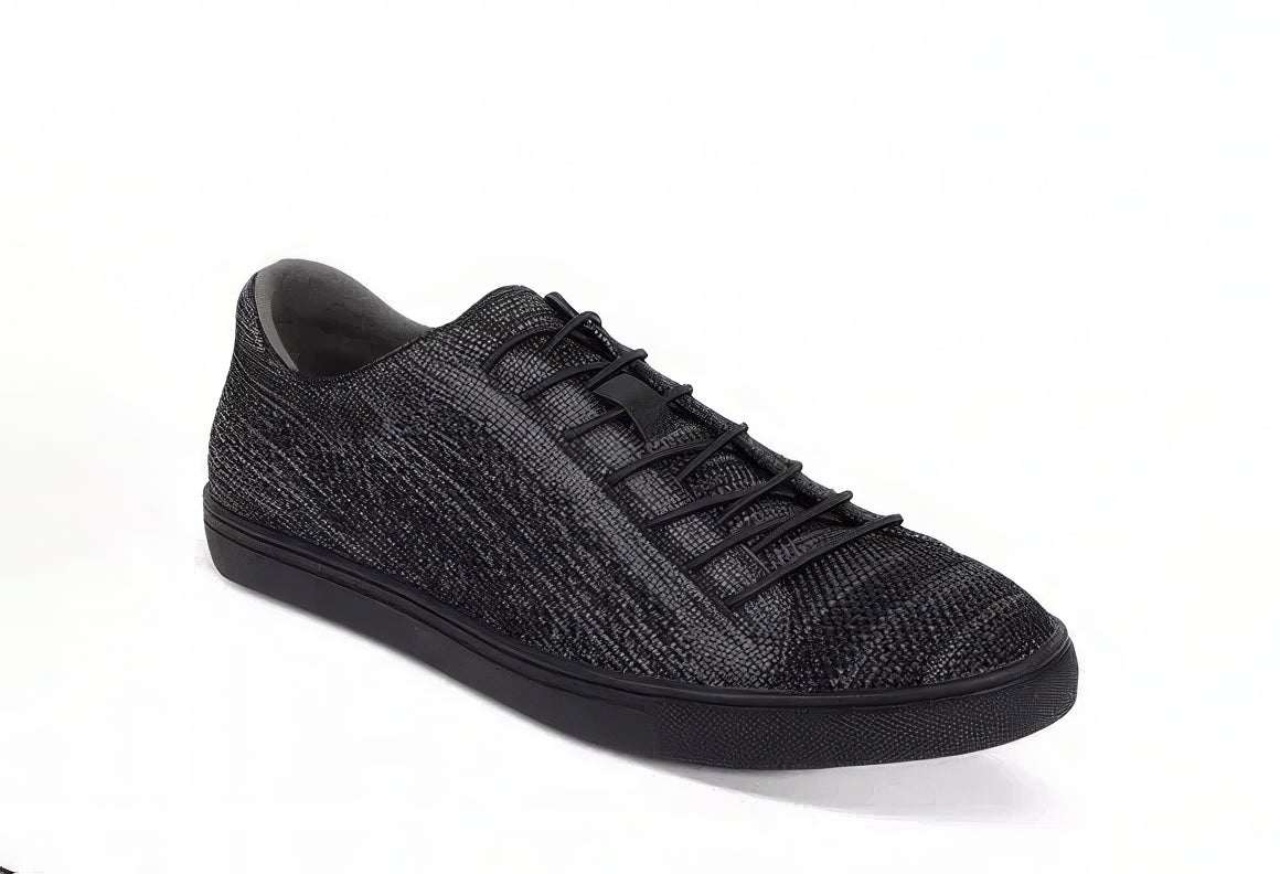 Kenneth Cole Unlisted Men's Stand Textured-Knit Lace-Up Sneakers Color Black Size 7M