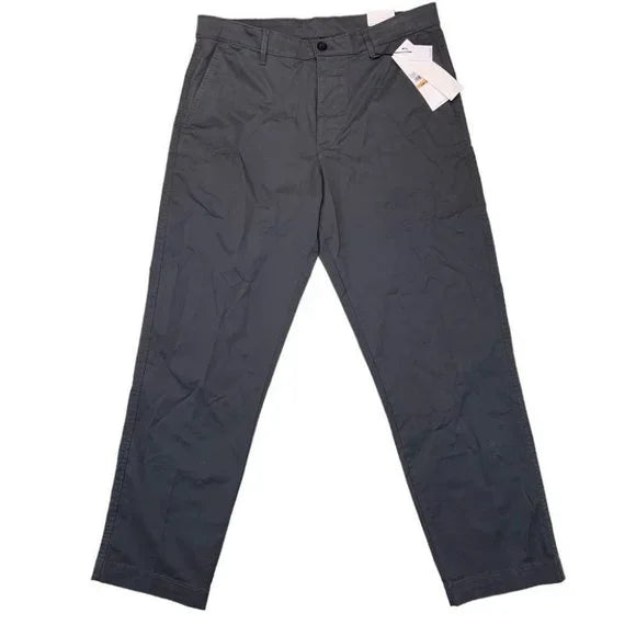 Calvin Klein Men's Straight-Fit Stretch Chino Pants Color Gray Pinstripe W30xL30