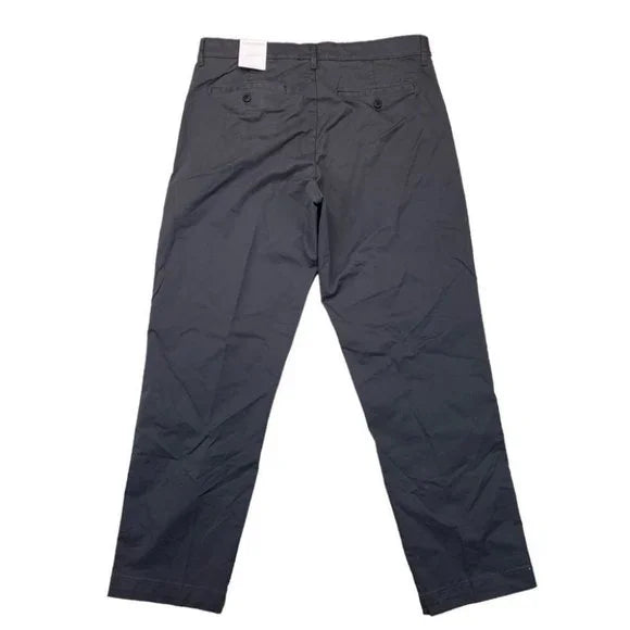 Calvin Klein Men's Straight-Fit Stretch Chino Pants Color Gray Pinstripe W30xL30