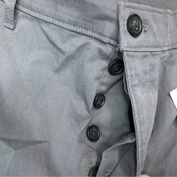 Calvin Klein Men's Straight-Fit Stretch Chino Pants Color Gray Pinstripe W30xL30