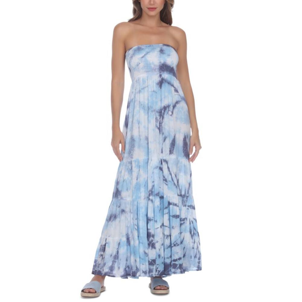 Raviya Tie-Dye Strapless Maxi Cover-Up Color Sky Tie Dye Size M