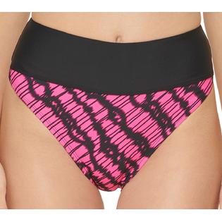 DKNY Women's High-Waist Bikini Bottoms Color Neon Pink Size L