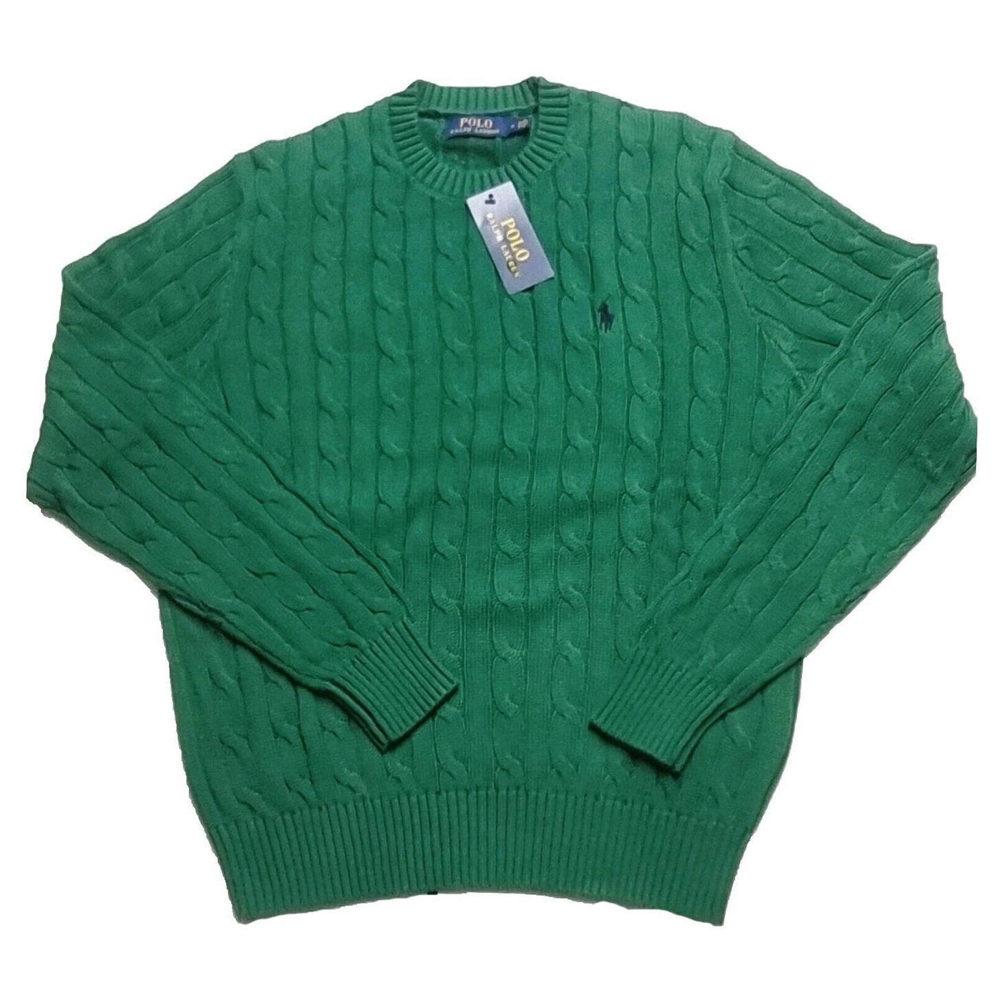 Polo Ralph Lauren Men's Big & Tall Cable-Knit 1/4-Zip Sweater Color Verano Green Heather Size 2LT
