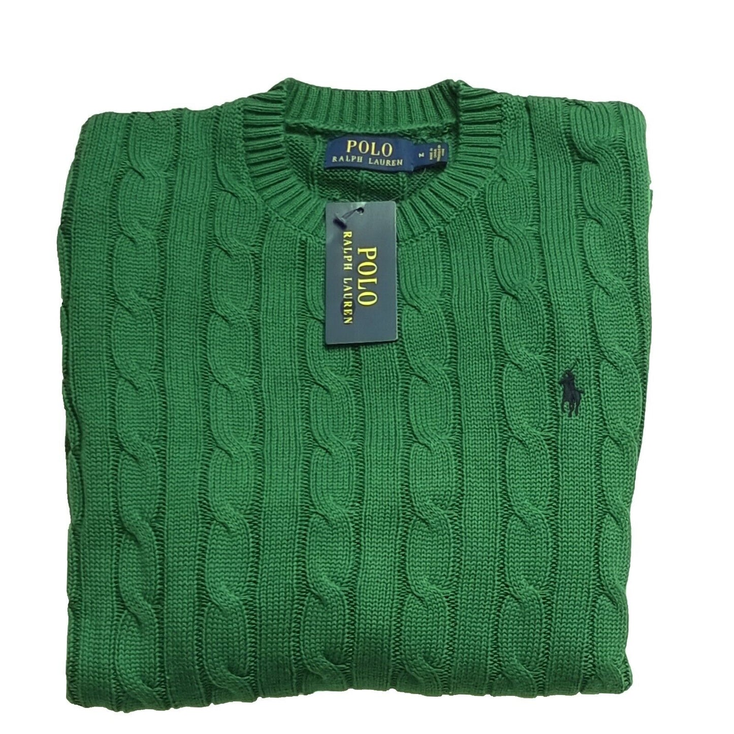 Polo Ralph Lauren Men's Big & Tall Cable-Knit 1/4-Zip Sweater Color Verano Green Heather Size 2LT