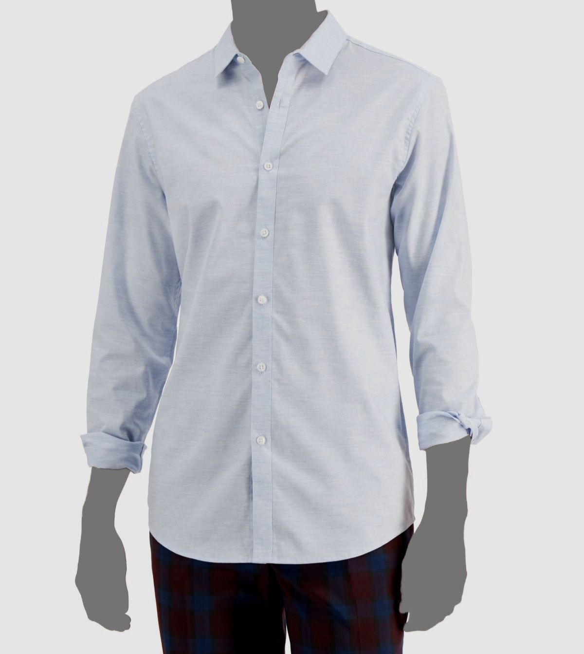 INC International Concepts Men's Judd Dobby Shirt Color Light Blue Combo Size 2XL